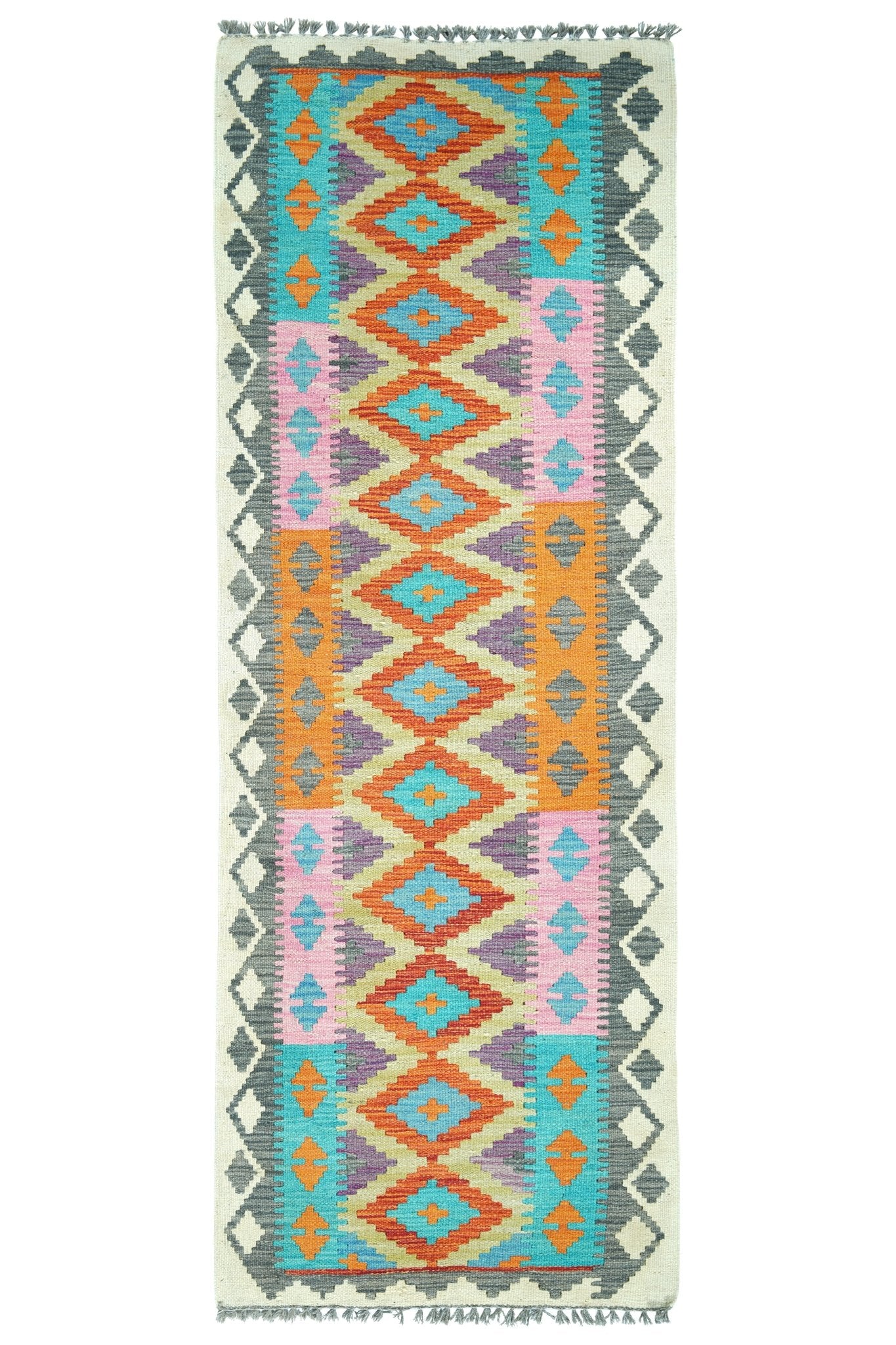 Kelim loper vloerkleed handgeweven uit Afghanistan - 1