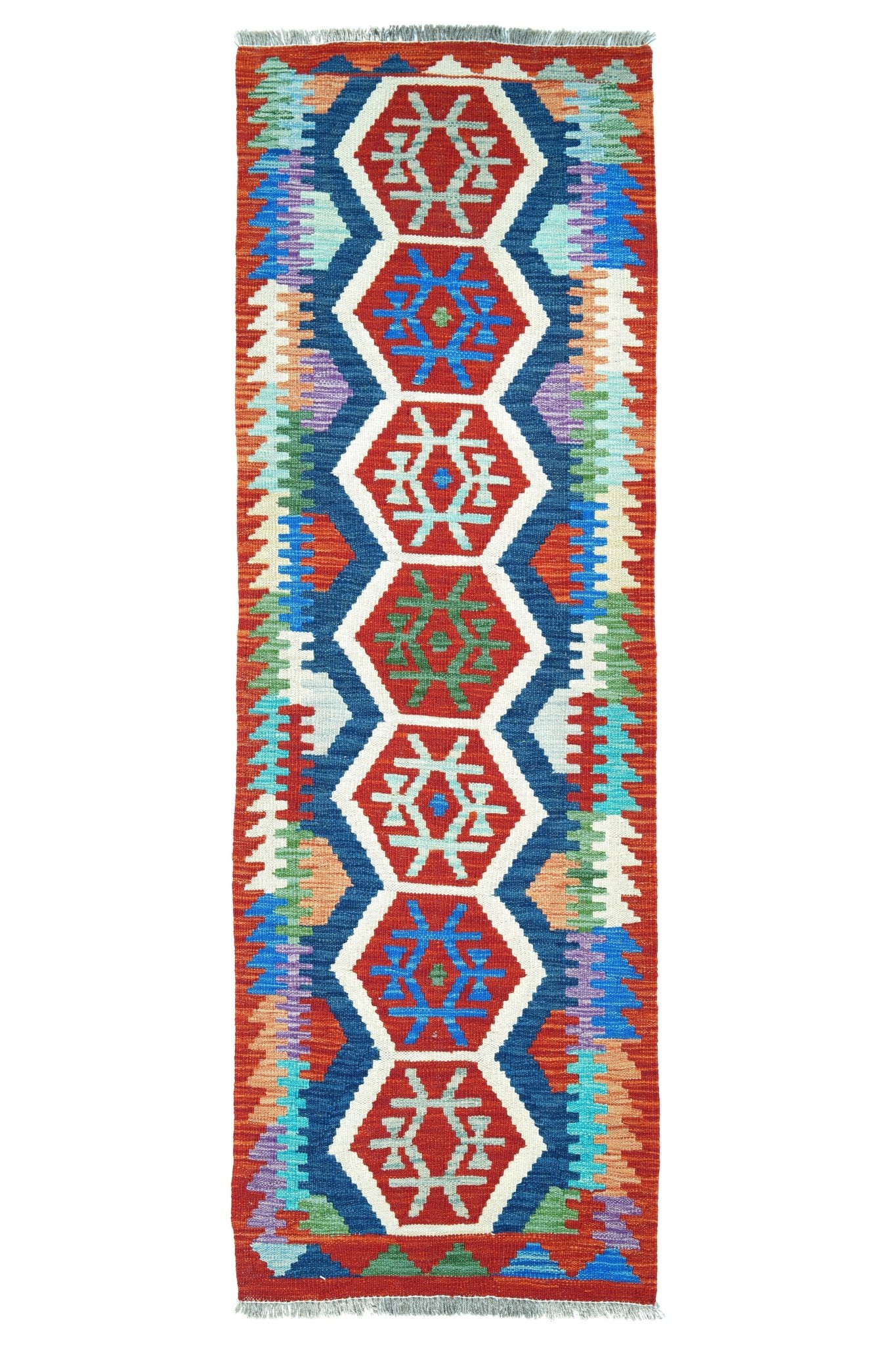 Kelim loper vloerkleed handgeweven uit Afghanistan - 1