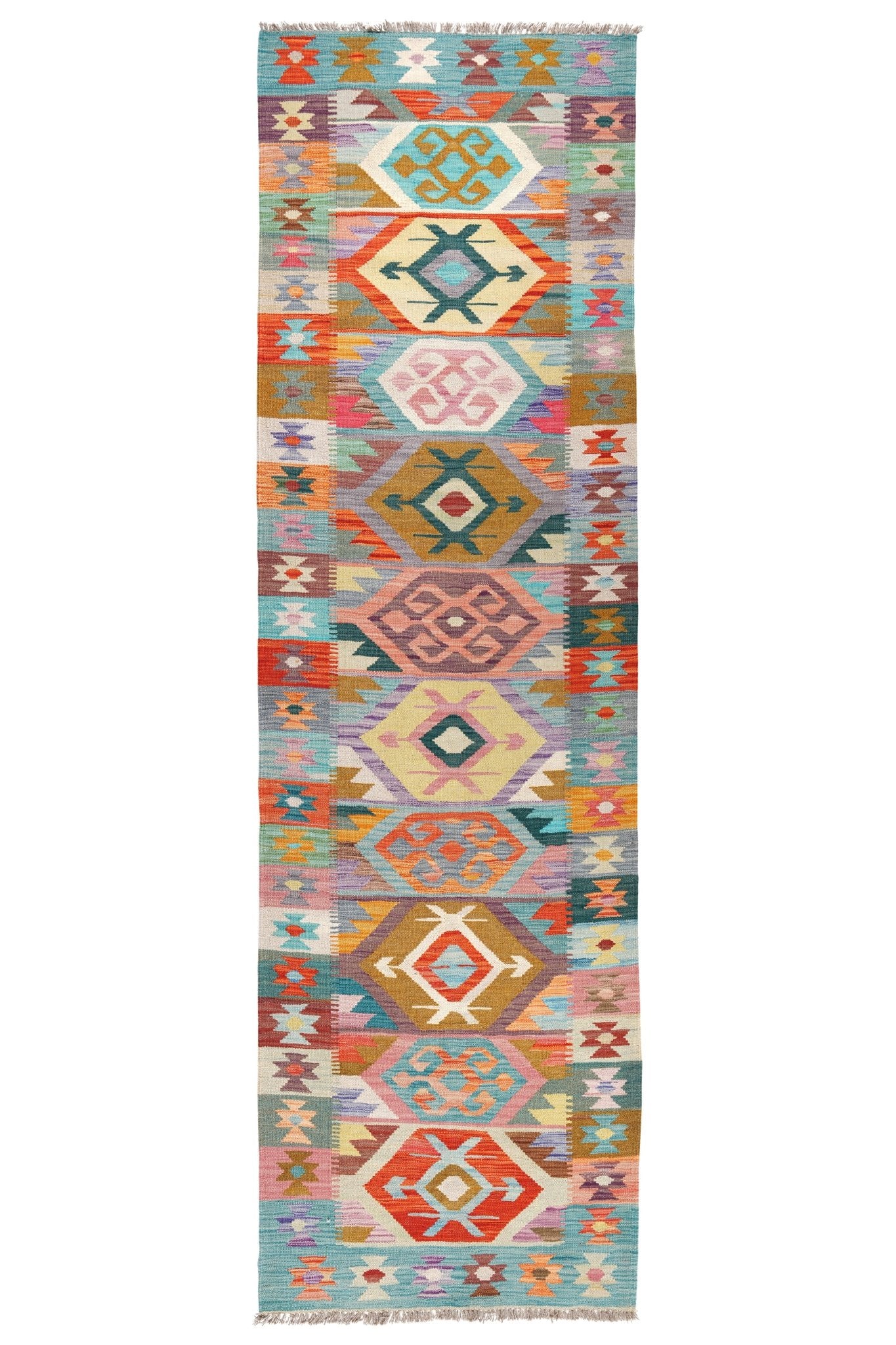 Kelim loper vloerkleed handgeweven uit Afghanistan - 1