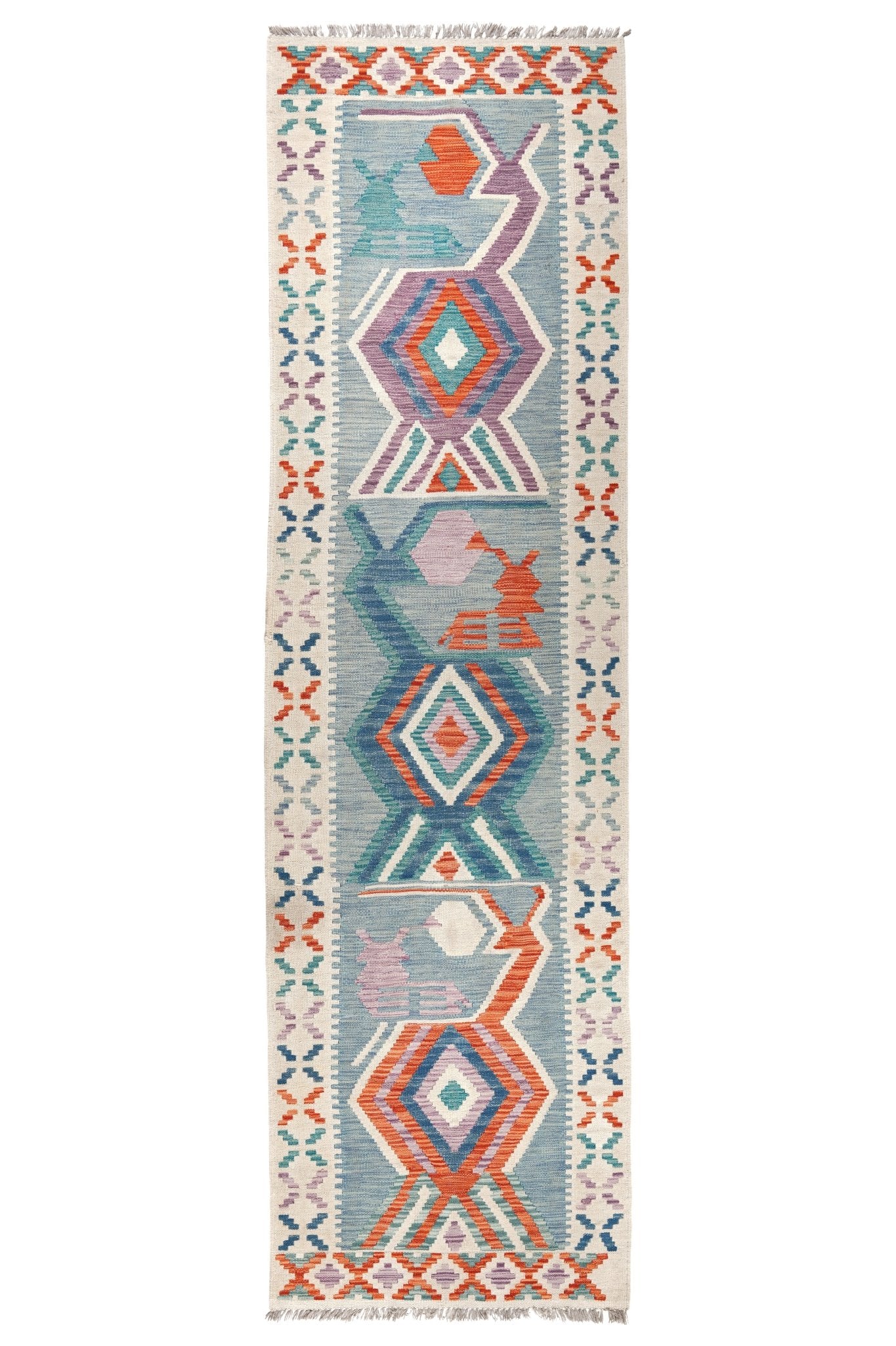 Kelim loper vloerkleed handgeweven uit Afghanistan - 1