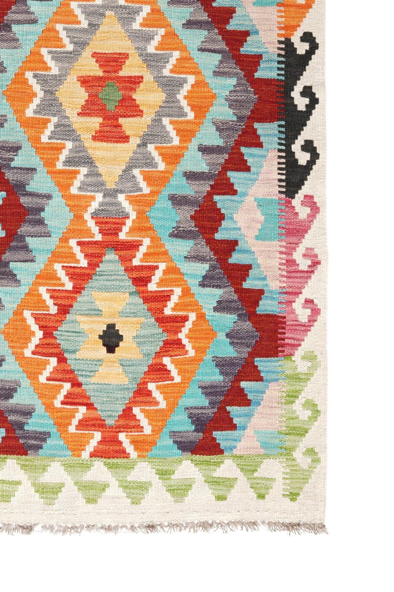 Kelim loper vloerkleed handgeweven uit Afghanistan - 4