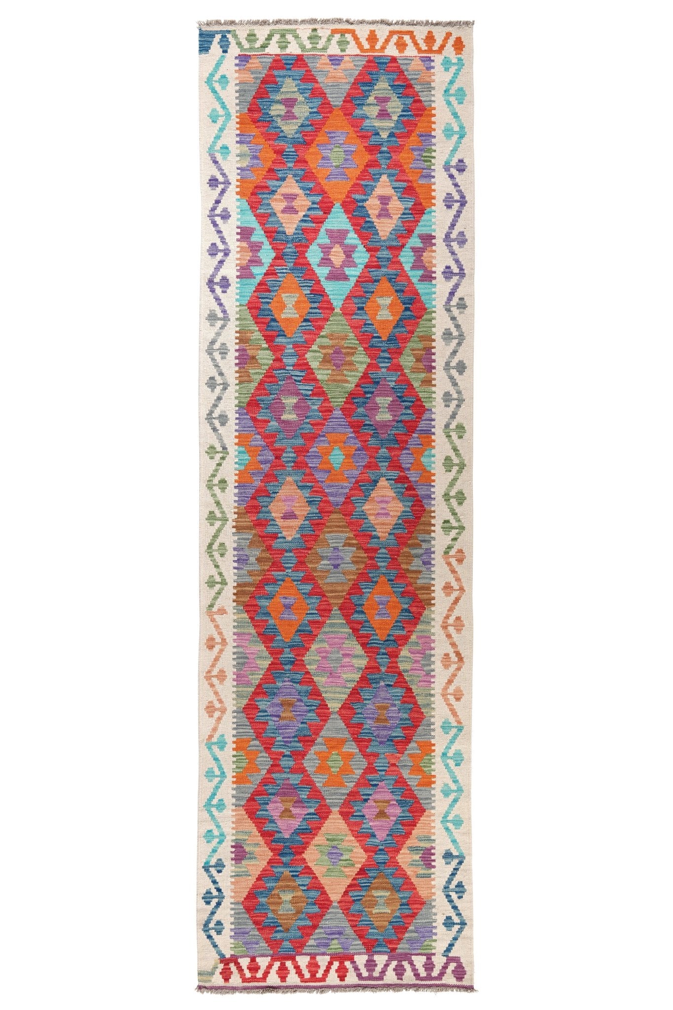 Kelim loper vloerkleed handgeweven uit Afghanistan - 1