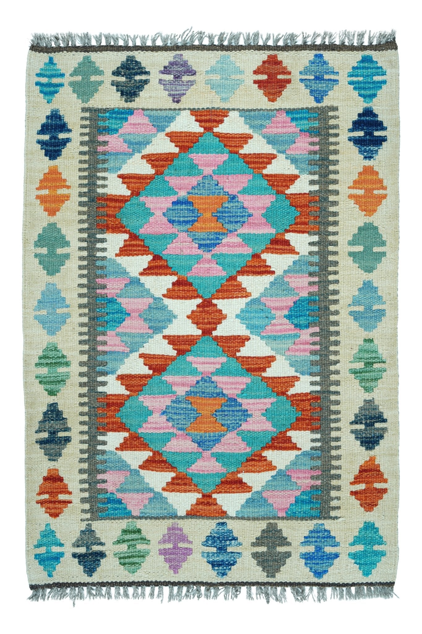 Kelim vloerkleed handgeweven uit Afghanistan - 1