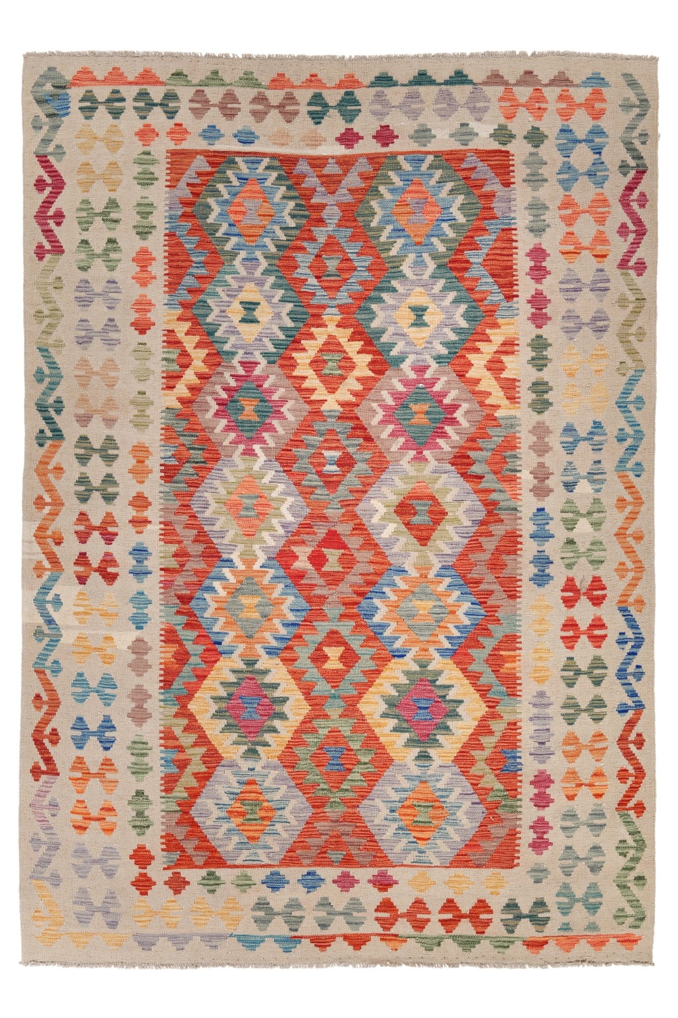 Kelim vloerkleed handgeweven uit Afghanistan - 1