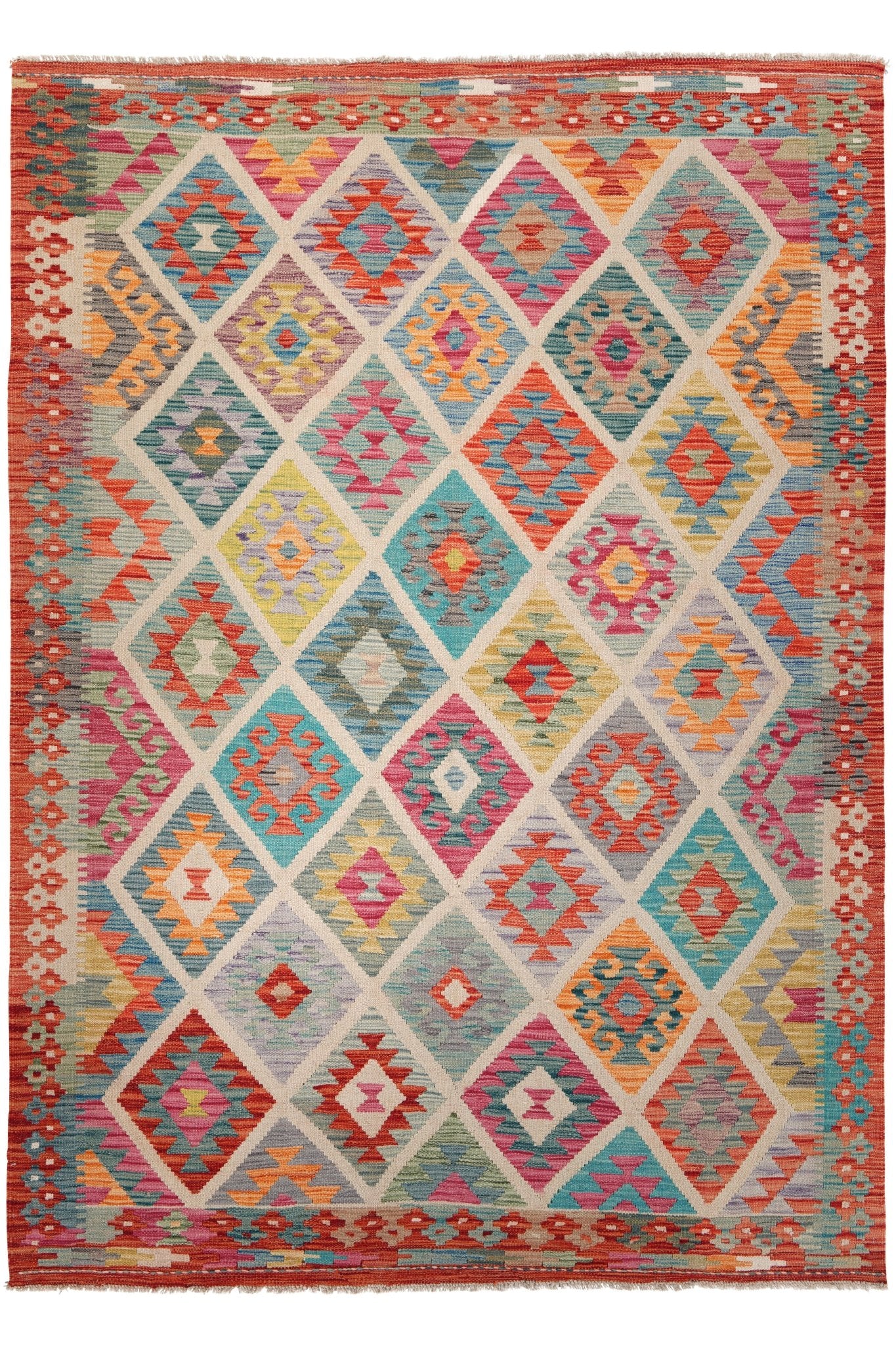 Kelim vloerkleed handgeweven uit Afghanistan - 1