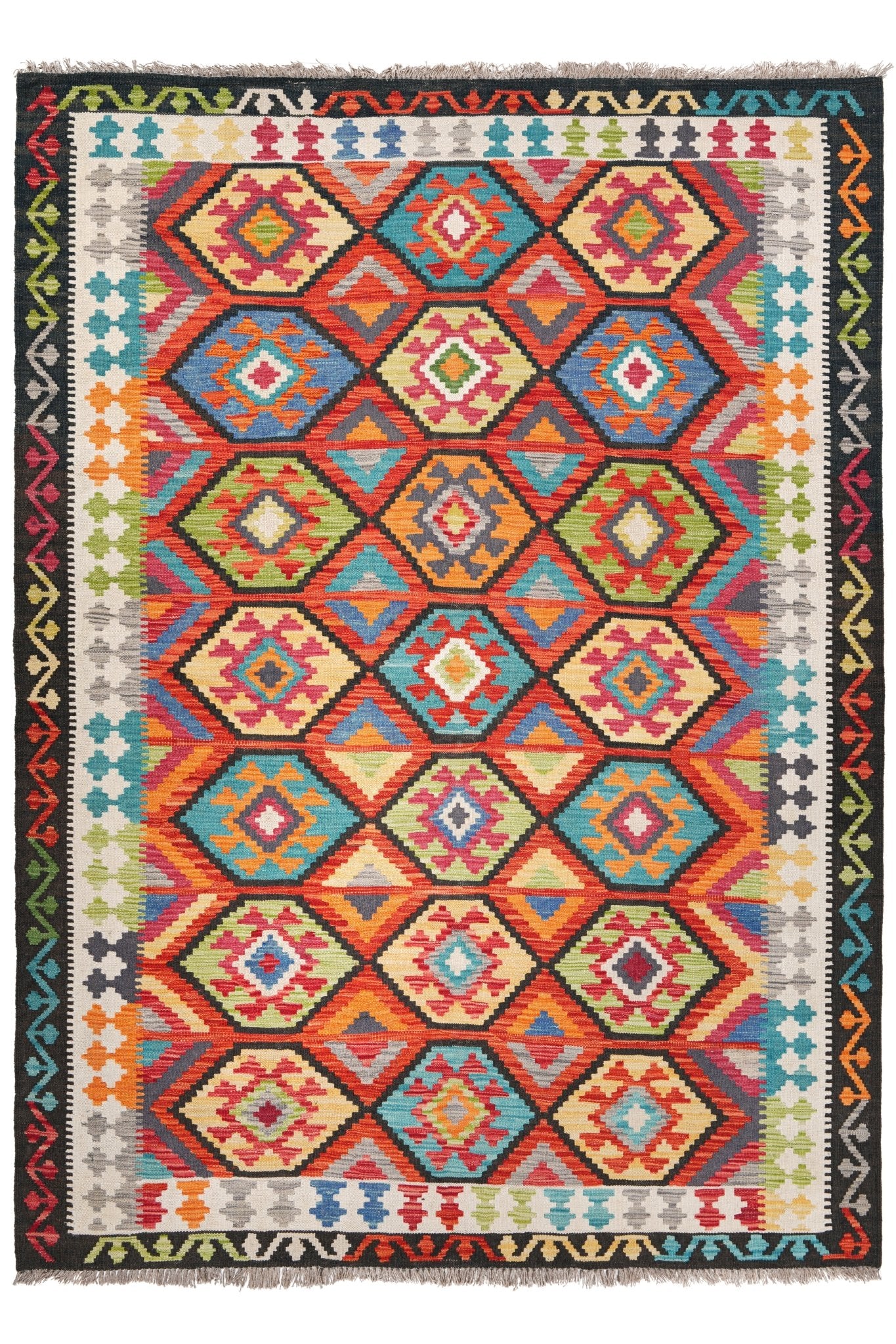 Kelim vloerkleed handgeweven uit Afghanistan - 1