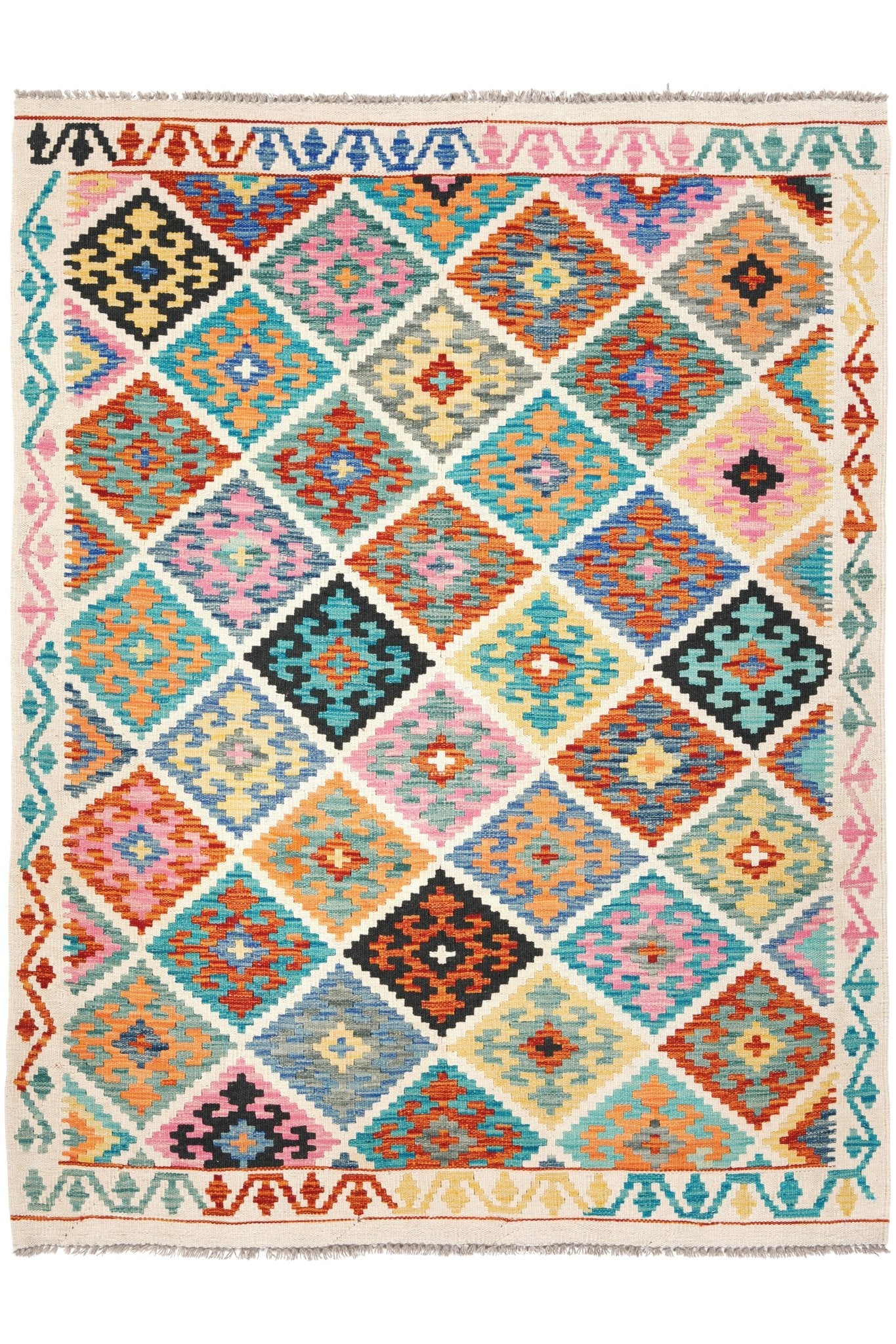 Kelim vloerkleed handgeweven uit Afghanistan - 1